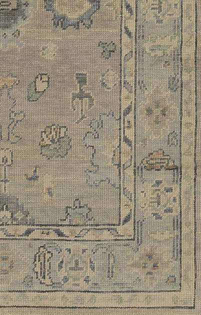 4 x 6.2 ft Hand Knotted Oushak Rug