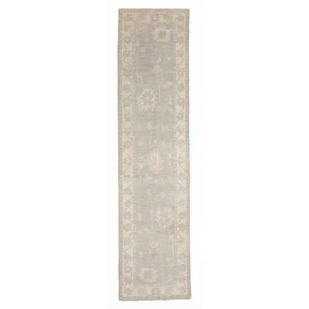 2.11 x 11.6 ft Hand Knotted Oushak Runner