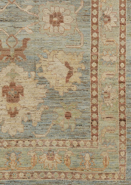 6.7 x 9.3 ft Hand Knotted Oushak Rug