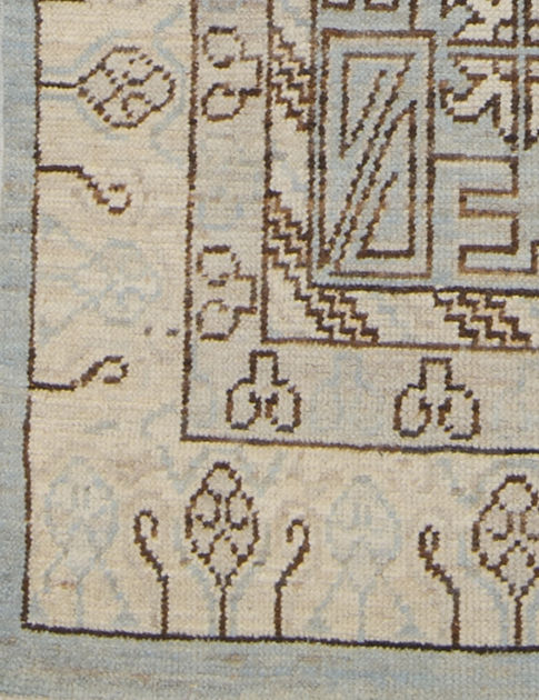 3 x 9.1 ft Hand Knotted Khotan Runner
