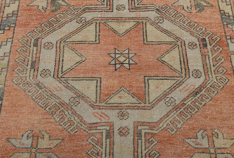 3.4 x 11.1 ft Hand Knotted Oushak Runner