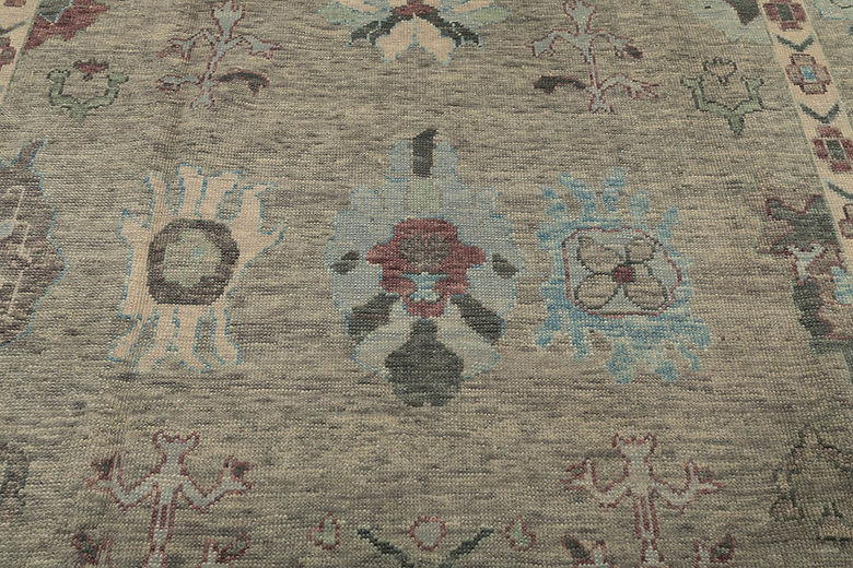 9 x 12.1 ft Hand Knotted Oushak Rug