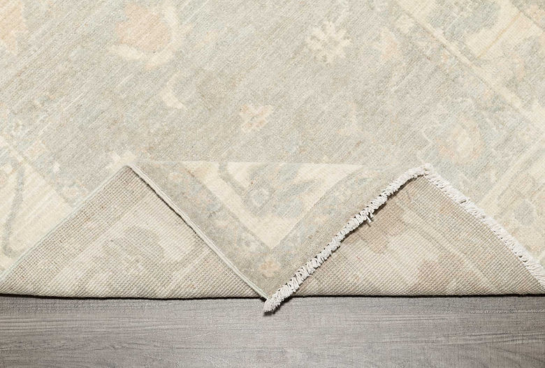 2.11 x 11.6 ft Hand Knotted Oushak Runner