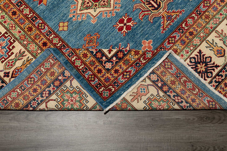 9.11 x 13.8 ft Hand Knotted Kazak Rug