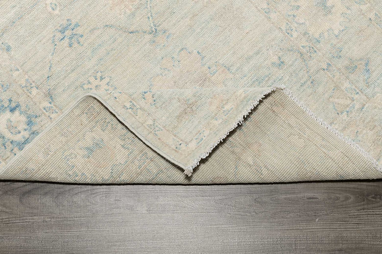 3 x 8.7 ft Hand Knotted Oushak Runner