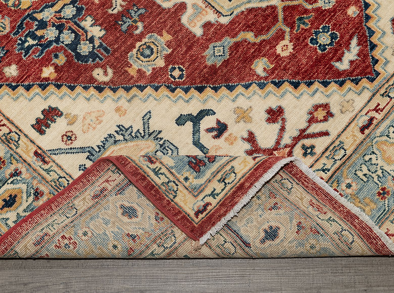 4.11 x 6.8 ft Hand Knotted Serapi Rug