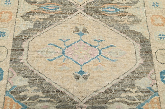 3.2 x 8.10 ft Hand Knotted Oushak Runner