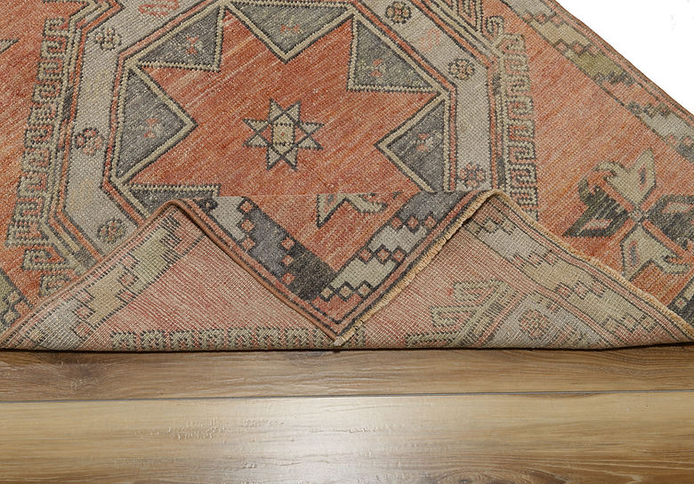 3.4 x 11.1 ft Hand Knotted Oushak Runner