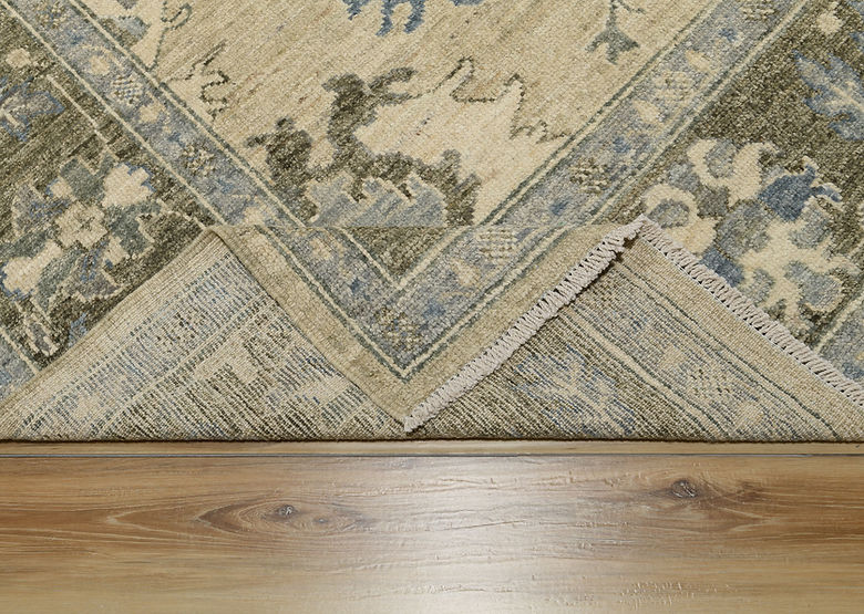 8.6 x 9.11 ft Hand Knotted Oushak Rug