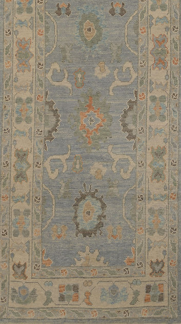 2.8 x 9.7 ft Hand Knotted Oushak Runner
