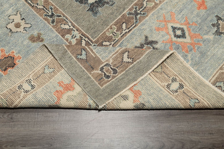 10.6 x 15.5 ft Hand Knotted Oushak Rug