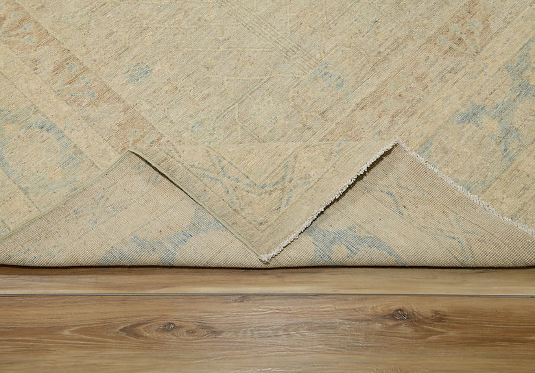 9.10 x 13.7 ft Hand Knotted Oushak Rug