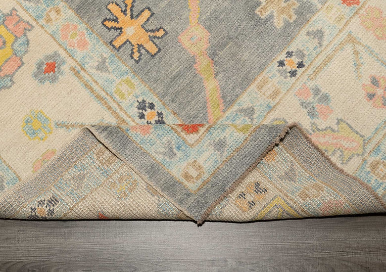 9.4 x 12.8 ft Hand Knotted Oushak Rug