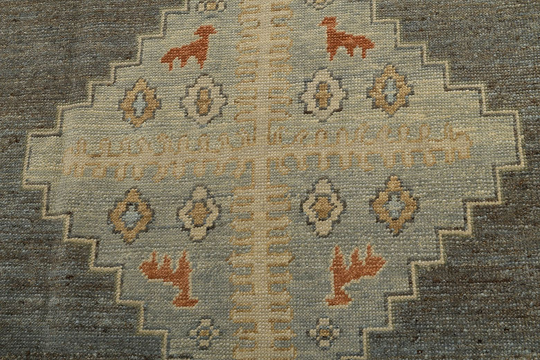 9 x 12.5 ft Hand Knotted Oushak Rug