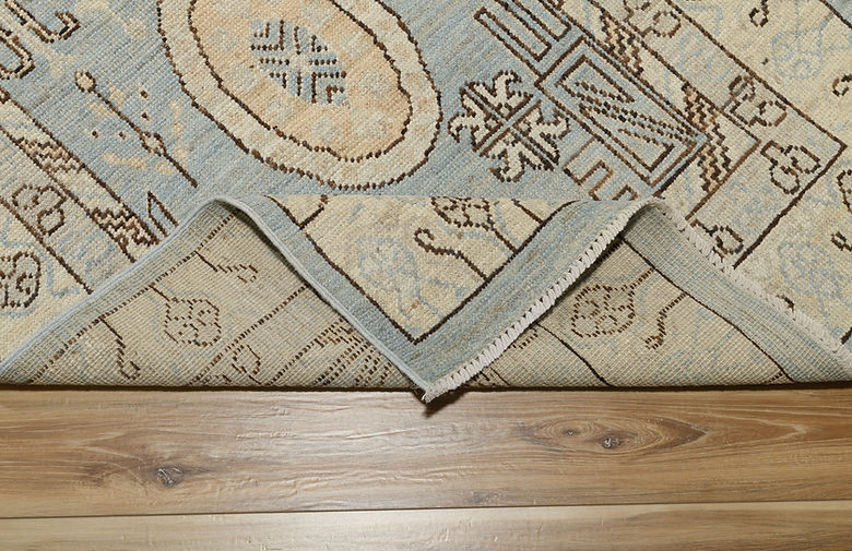 3 x 9.1 ft Hand Knotted Khotan Runner