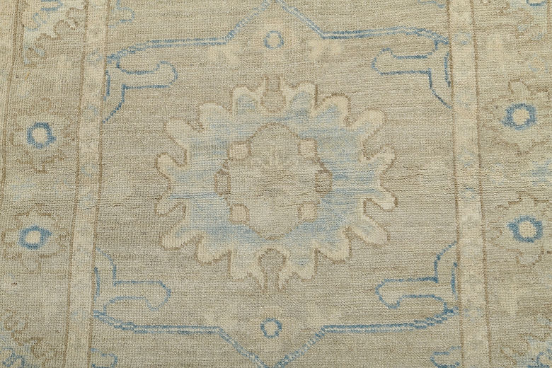 2.7 x 7.9 ft Hand Knotted Oushak Runner