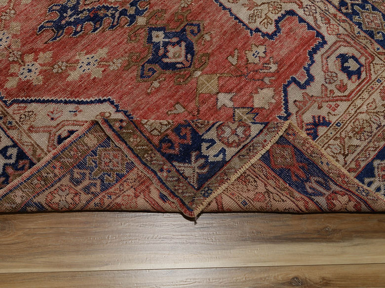 4 x 6.7 ft Hand Knotted Vintage Oushak Rug