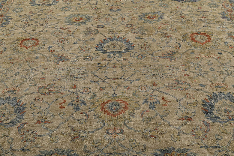 8.10 x 11.11 ft Hand Knotted Oushak Rug