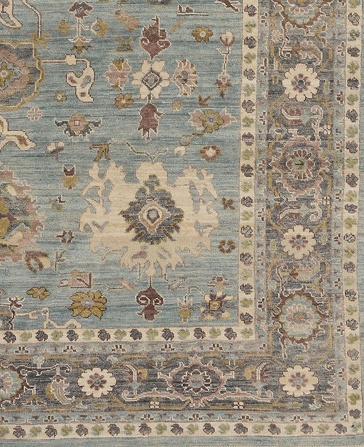 8.4 x 9.10 ft Hand Knotted Oushak Rug