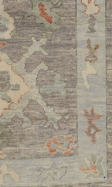 3.6 x 5.3 ft Hand Knotted Oushak Rug