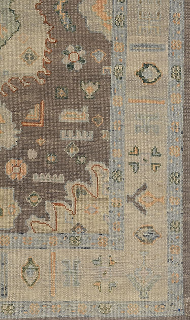 5.3 x 8.9 ft Hand Knotted Oushak Rug