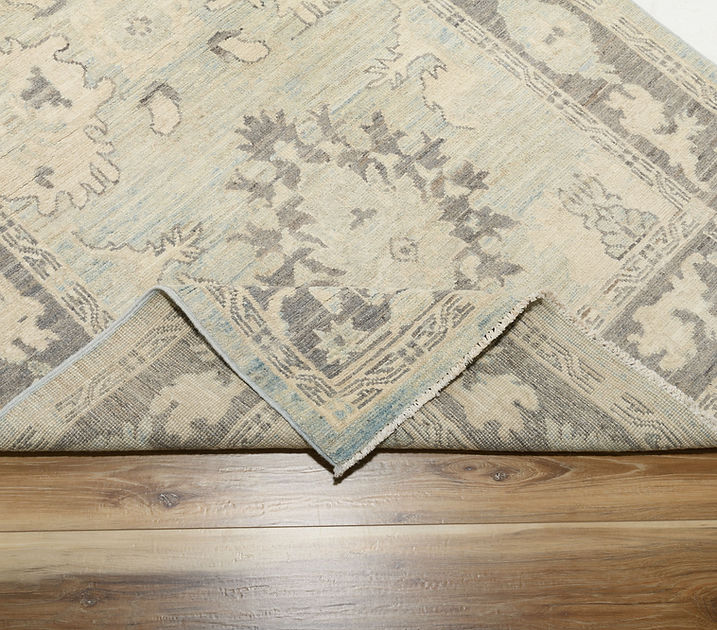 3.11 x 6.4 ft Hand Knotted Oushak Rug