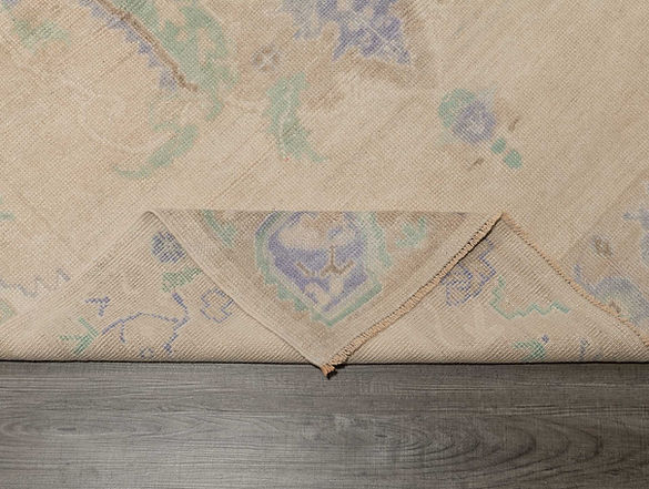 4.11 x 11.6 ft Hand Knotted Oushak Rug