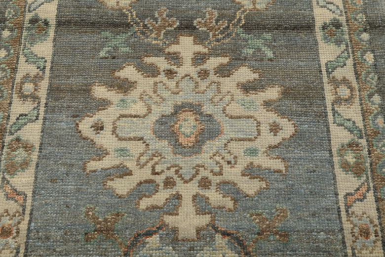 3 x 10.2 ft Hand Knotted Oushak Runner