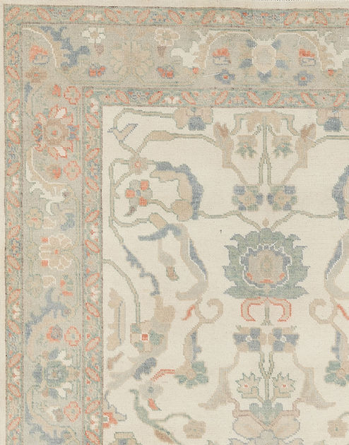 6 x 9.1 ft Hand Knotted Oushak Rug