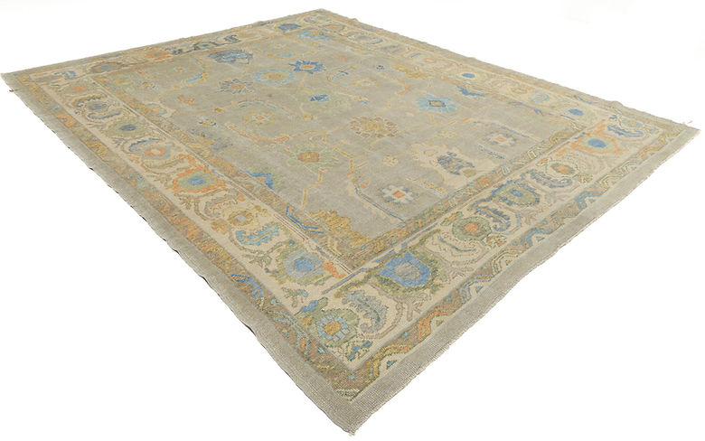 8.10 x 11 ft Hand Knotted Oushak Rug
