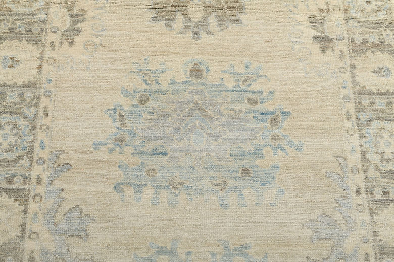 3.2 x 4.11 ft Hand Knotted Oushak Rug