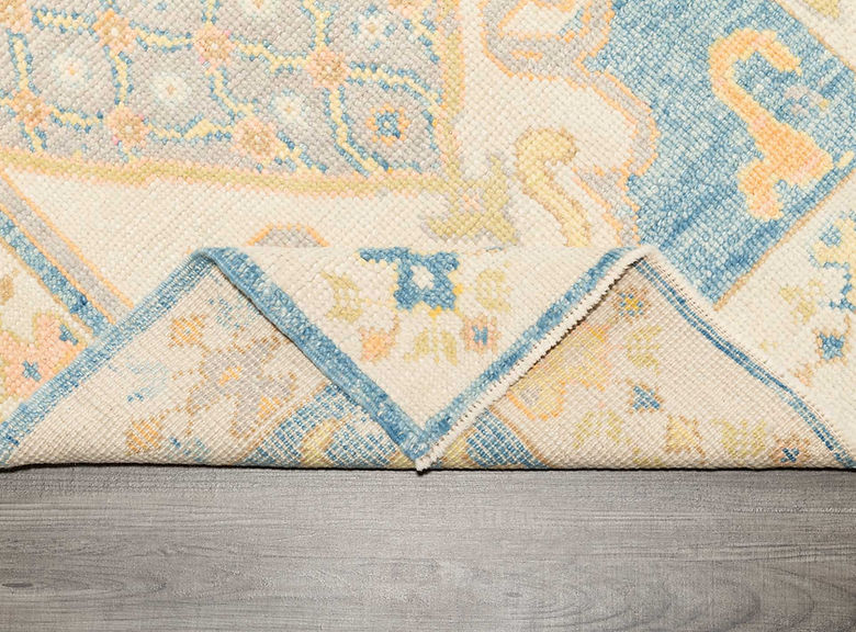 3.1 x 12.5 ft Hand Knotted Oushak Runner