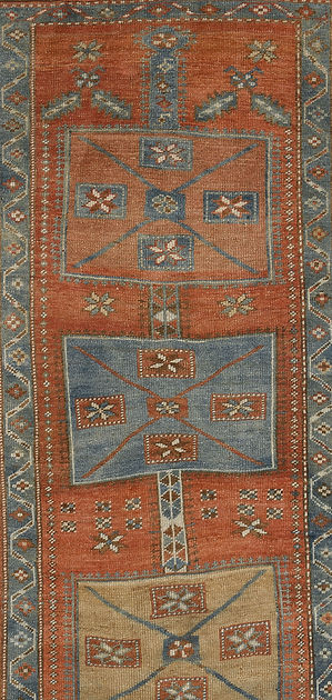 2.10 x 10.10 ft Hand Knotted Turkish Oushak Runner