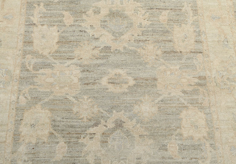 3.2 x 4.11 ft Hand Knotted Oushak Rug