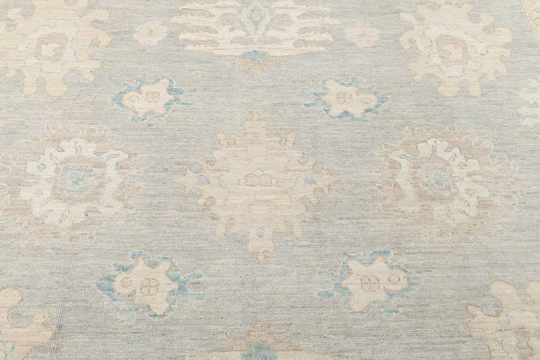 8.9 x 11.9 ft Hand Knotted Oushak Rug