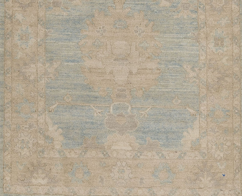 3.3 x 5 ft Hand Knotted Oushak Rug