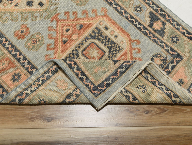 3 x 14.9 ft Hand Knotted Oushak Runner