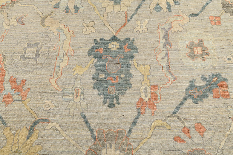 9.2 x 11.10 ft Hand Knotted Sultanabad Rug