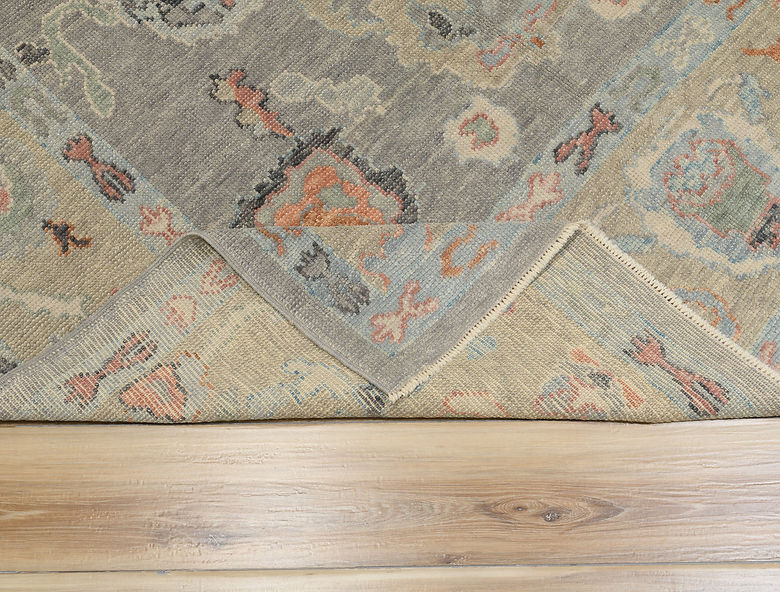 6.2 x 9.7 ft Hand Knotted Oushak Rug