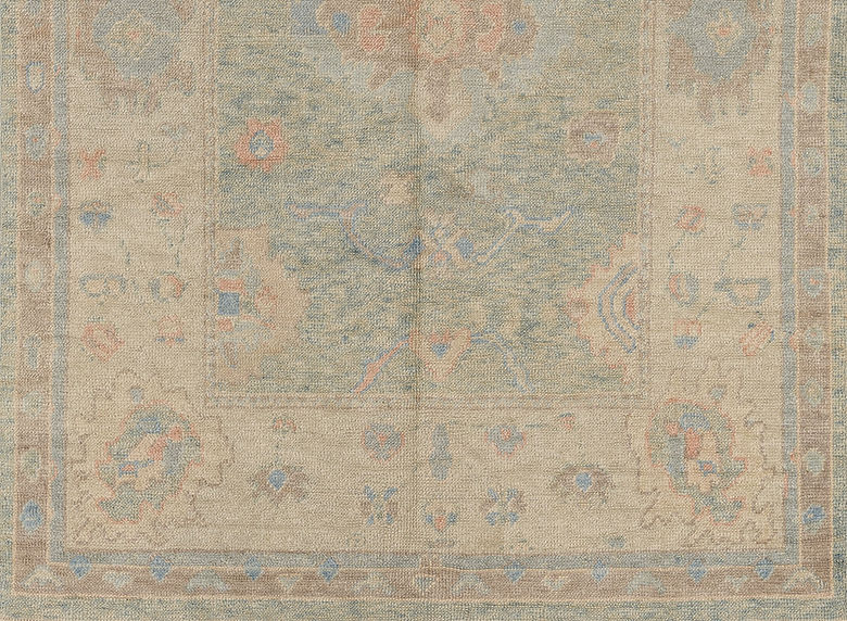 5.1 x 7.1 ft Hand Knotted Oushak Rug