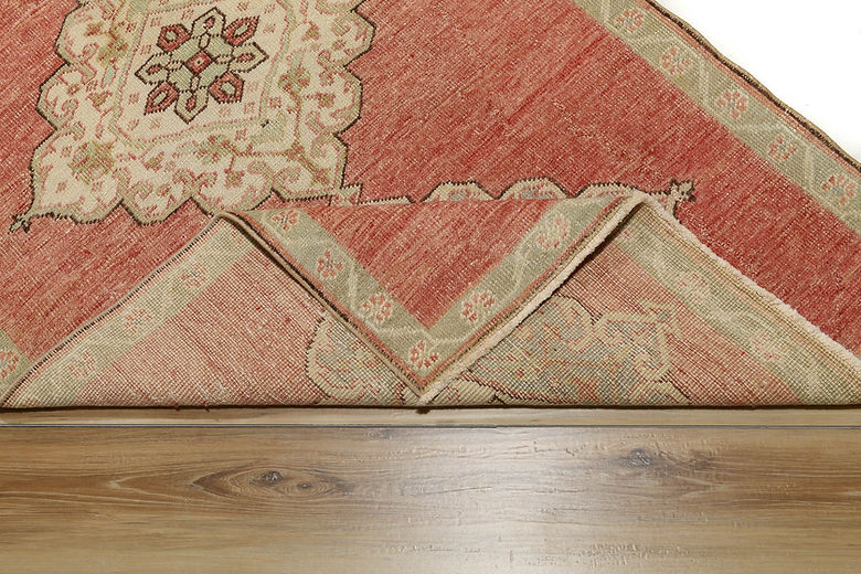 3.2 x 11.9 ft Hand Knotted Vintage Oushak Runner