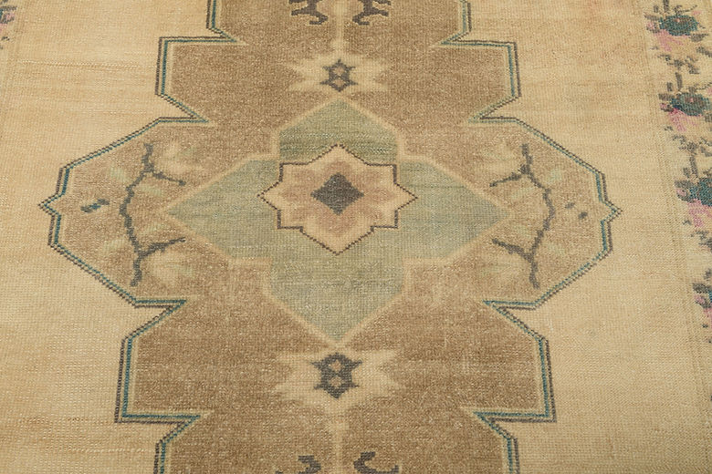3.10 x 6.3 ft Hand Knotted Vintage Oushak Rug