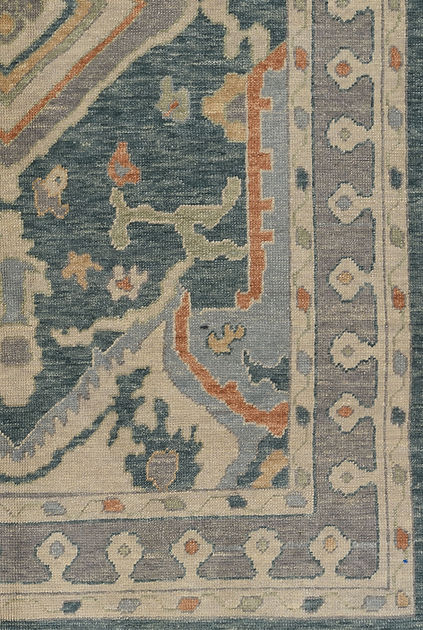 6.1 x 9.2 ft Hand Knotted Oushak Rug