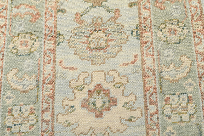 2.7 x 8.2 ft Hand Knotted Oushak Runner