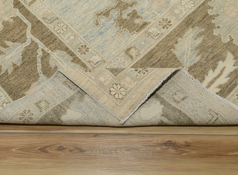8.10 x 12.6 ft Hand Knotted Oushak Rug