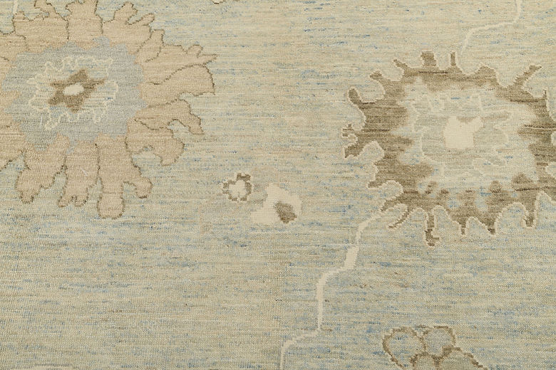 8.10 x 12.6 ft Hand Knotted Oushak Rug