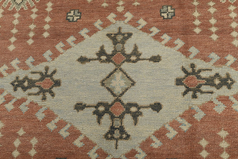 8.1 x 10 ft Hand Knotted Oushak Rug