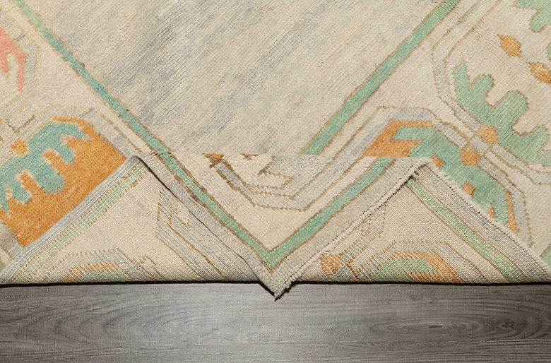 10.5 x 13.9 ft Hand Knotted Oushak Rug