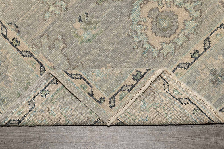 4.2 x 6.6 ft Hand Knotted Oushak Rug