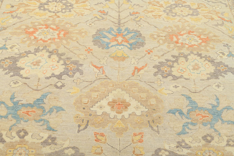 8.2 x 9.8 ft Hand Knotted Oushak Rug